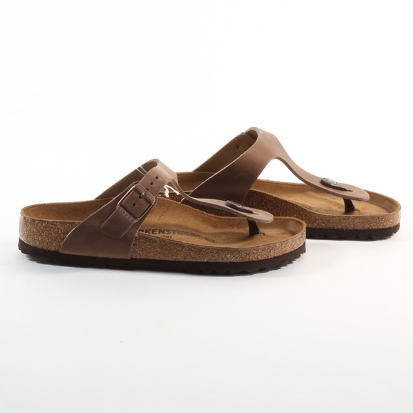 Women’s Birkenstock Gizeh Brown Cork Sandals NEW - Picture 6 of 8